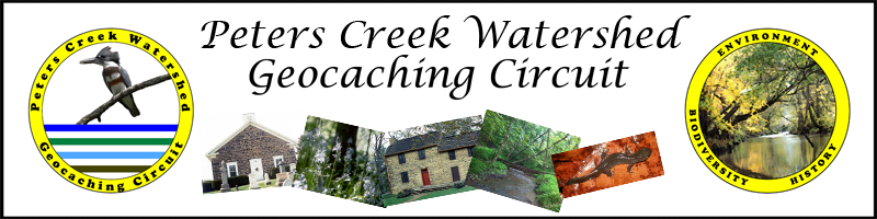 Peters Creek Watershed Geocaching Header